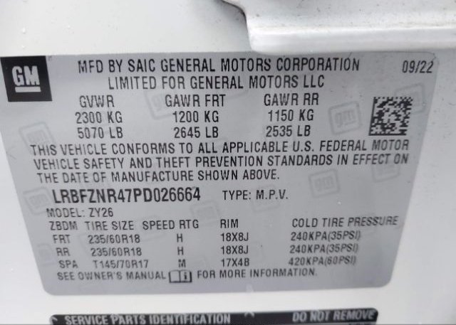2023 BUICK ENVISION ESSENCE FWD(VIN: LRBFZNR47PD026664