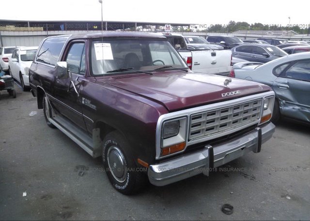 1b4gd12txfs623667 Original Red Dodge Ramcharger At Houston Tx On