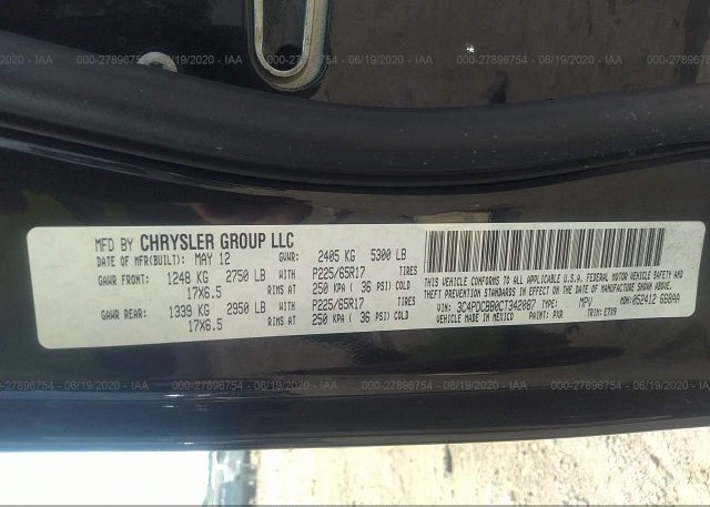 3C4PDCBB0CT342087 2012 Dodge JOURNEY