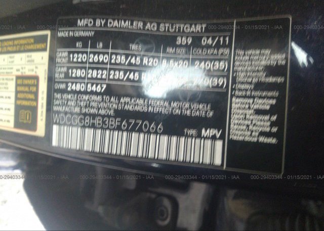 WDCGG8HB3BF677066 2011 MERCEDES-BENZ GLK-CLASS