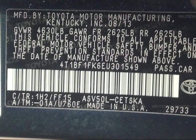 4T1BF1FK6EU301549 2014 Toyota CAMRY