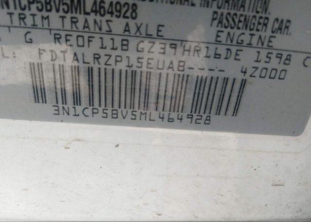 2021 NISSAN KICKS(VIN: 3N1CP5BV5ML464928