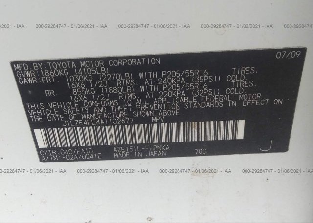 JTLZE4FE4A1102677 2010 SCION XB