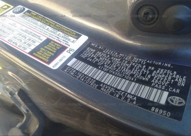 4T1BF1FKXDU710541 2013 TOYOTA CAMRY