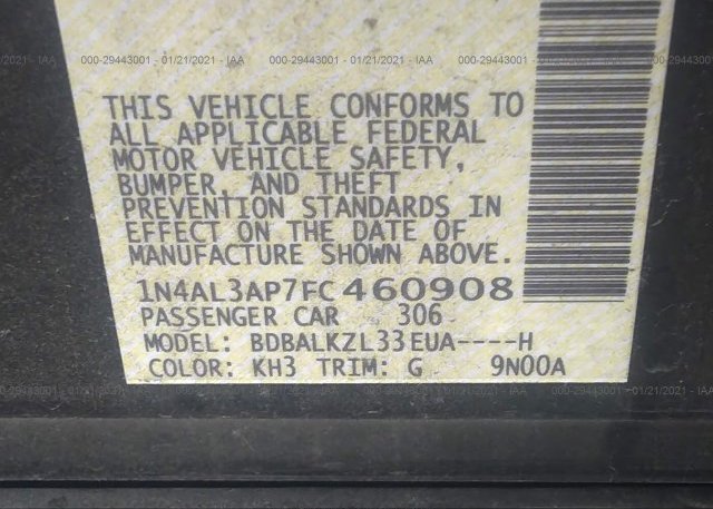 1N4AL3AP7FC460908 2015 NISSAN ALTIMA
