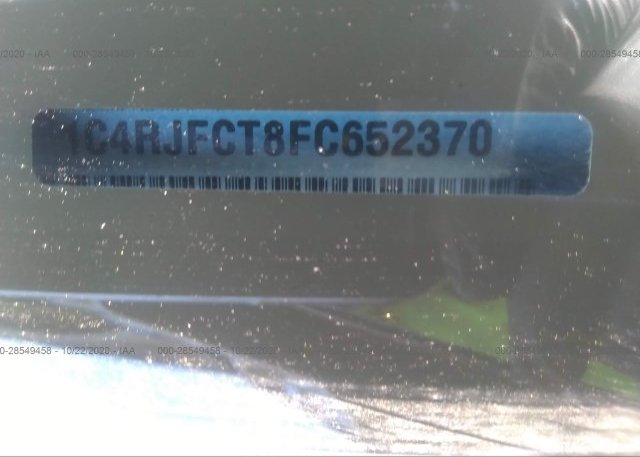 1C4RJFCT8FC652370 2015 JEEP GRAND CHEROKEE