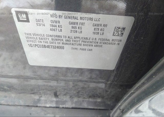 1G1PC5SB4E7324660 2014 CHEVROLET CRUZE