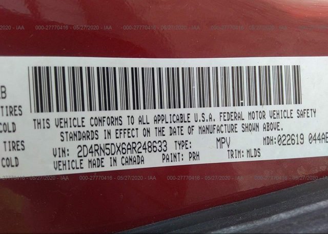 2D4RN5DX6AR248633 2010 Dodge GRAND CARAVAN