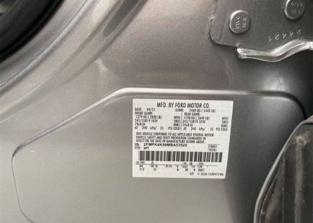 2021 FORD EDGE(VIN: 2FMPK4K99MBA53520