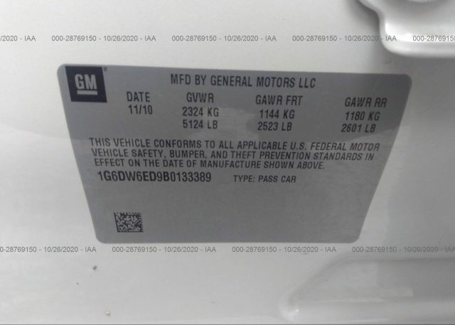 1G6DW6ED9B0133389 2011 CADILLAC STS