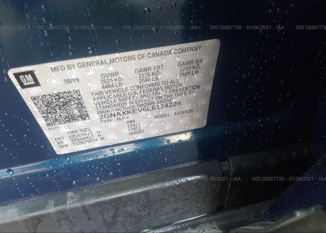 2GNAXKEV6L6134224 2020 CHEVROLET EQUINOX