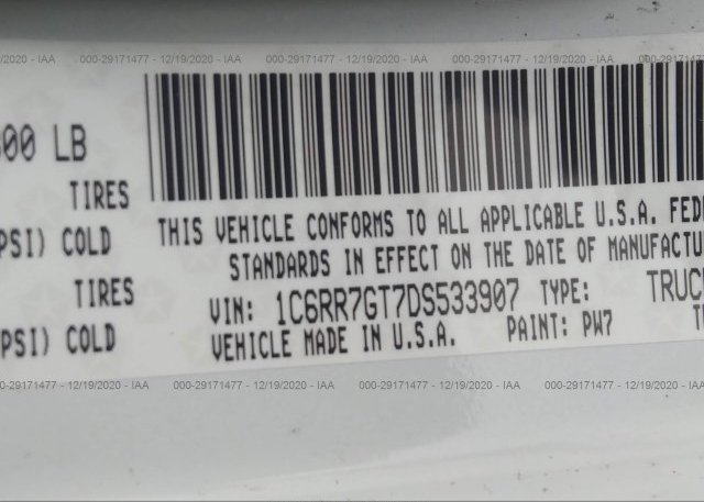 1C6RR7GT7DS533907 2013 RAM 1500