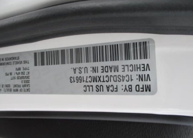 2021 DODGE DURANGO(VIN: 1C4SDJCTXMC716613