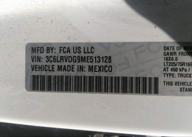 2021 RAM PROMASTER CARGO VAN(VIN: 3C6LRVDG9ME513128