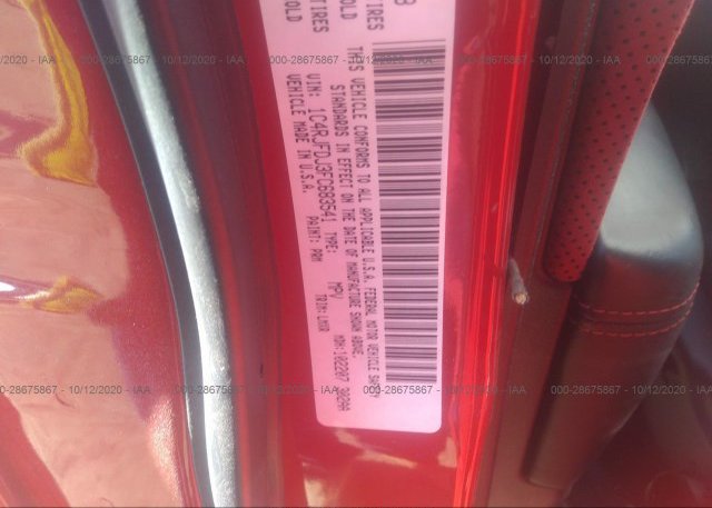 1C4RJFDJ3FC683541 2015 JEEP GRAND CHEROKEE