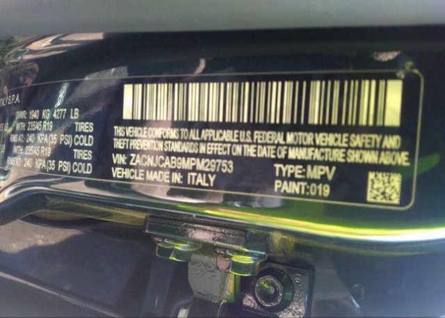 2021 JEEP RENEGADE(VIN: ZACNJCAB9MPM29753