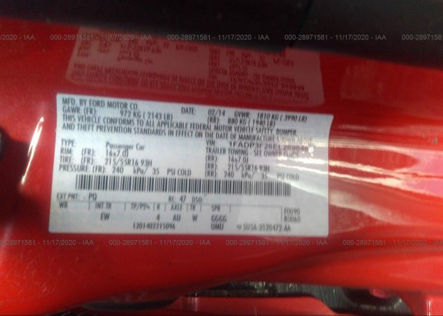 1FADP3F26EL269848 2014 FORD FOCUS