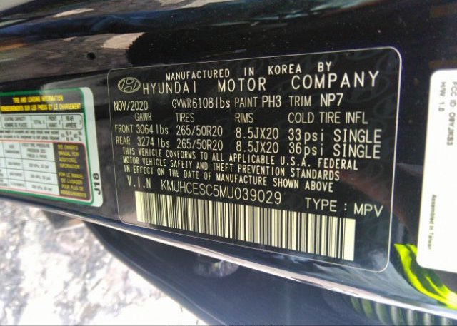 2021 GENESIS GV80 VIN: KMUHCESC5MU039029