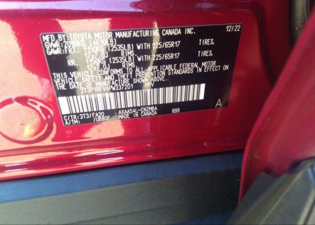 2023 TOYOTA RAV4(VIN: 2T3P1RFV4PW337201