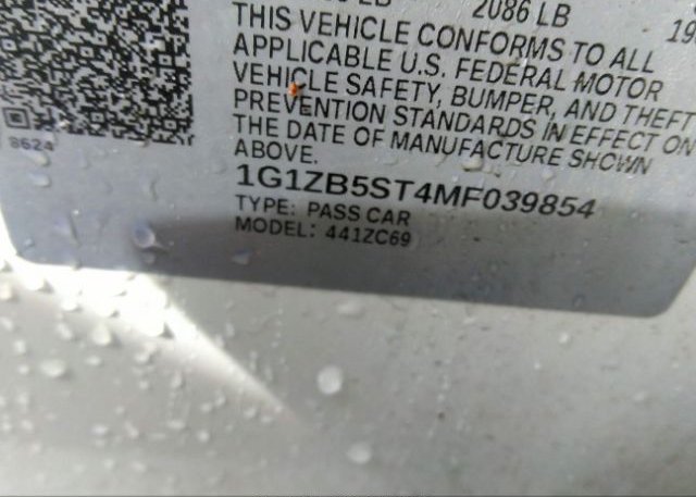 2021 CHEVROLET MALIBU(VIN: 1G1ZB5ST4MF039854