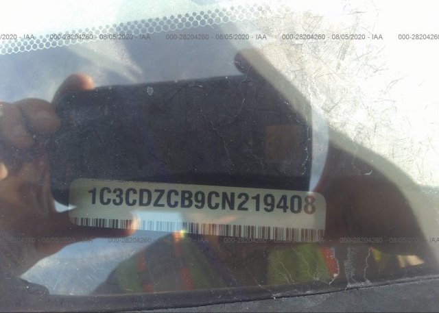 1C3CDZCB9CN219408 2012 DODGE AVENGER