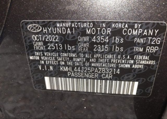 2023 HYUNDAI SONATA(VIN: KMHL44J25PA283214