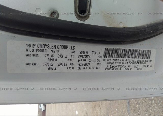 1C6RD7PT8CS257184 2012 RAM 1500