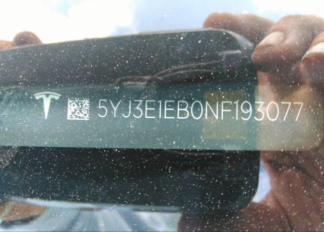 2022 TESLA MODEL 3(VIN: 5YJ3E1EB0NF193077