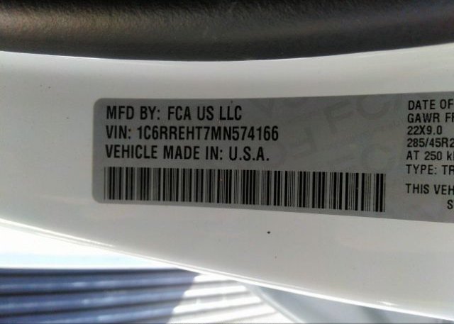 2021 RAM 1500(VIN: 1C6RREHT7MN574166