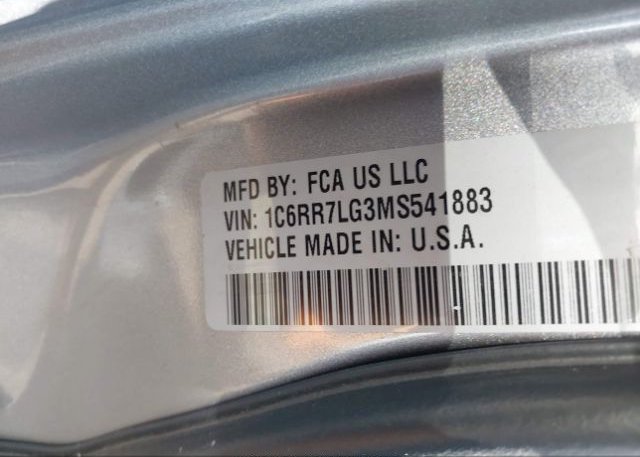 2021 RAM 1500 CLASSIC(VIN: 1C6RR7LG3MS541883
