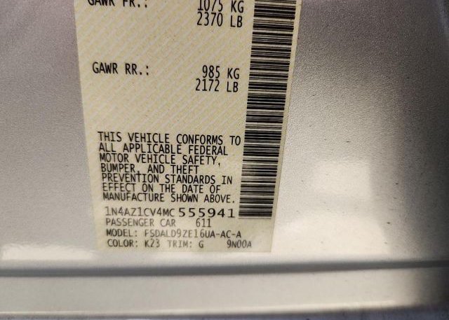 2021 NISSAN LEAF(VIN: 1N4AZ1CV4MC555941