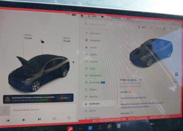 2021 TESLA MODEL Y LONG RANGE DUAL MOTOR ALL-WHEEL(VIN: 5YJYGDEE5MF099738