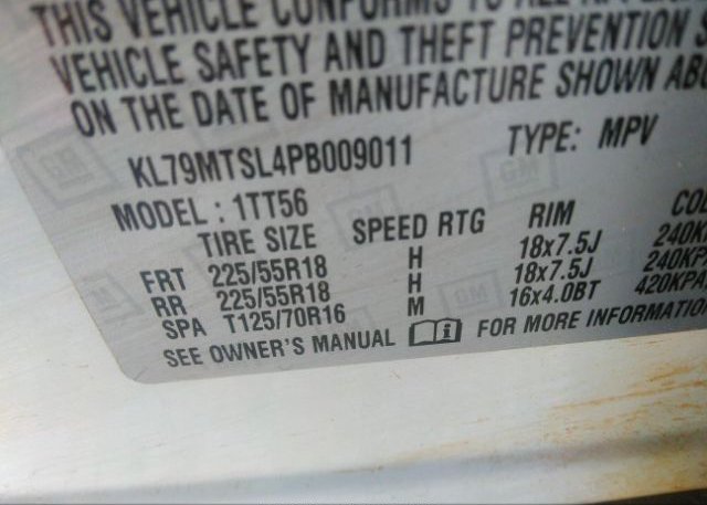 2023 CHEVROLET TRAILBLAZER(VIN: KL79MTSL4PB009011