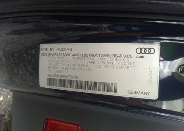2021 AUDI S7(VIN: WAUSFBF26MN078915