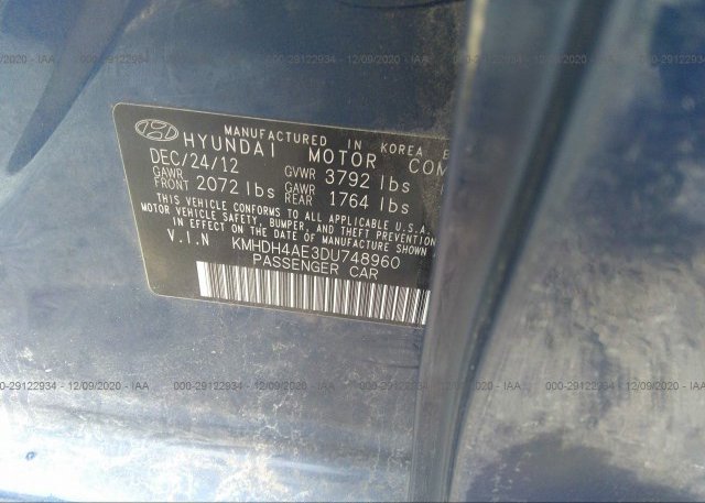 KMHDH4AE3DU748960 2013 HYUNDAI ELANTRA