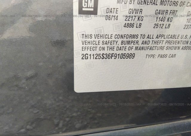 2G1125S36F9105989 2015 CHEVROLET IMPALA
