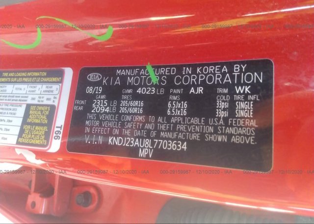 KNDJ23AU8L7703634 2020 KIA SOUL