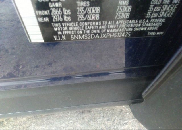 2023 HYUNDAI SANTA FE(VIN: 5NMS2DAJXPH512425