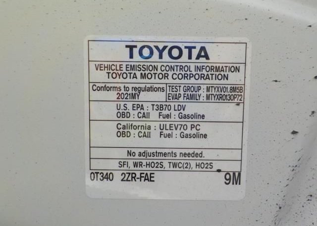 2021 TOYOTA COROLLA(VIN: 5YFEPMAEXMP247332