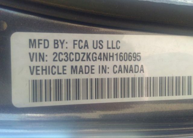 2022 DODGE CHALLENGER(VIN: 2C3CDZKG4NH160695