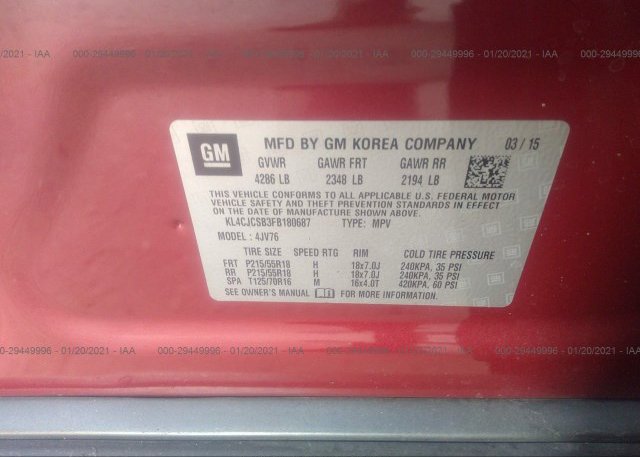KL4CJCSB3FB180687 2015 BUICK ENCORE
