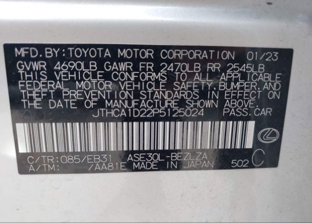 2023 LEXUS IS(VIN: JTHCA1D22P5125024