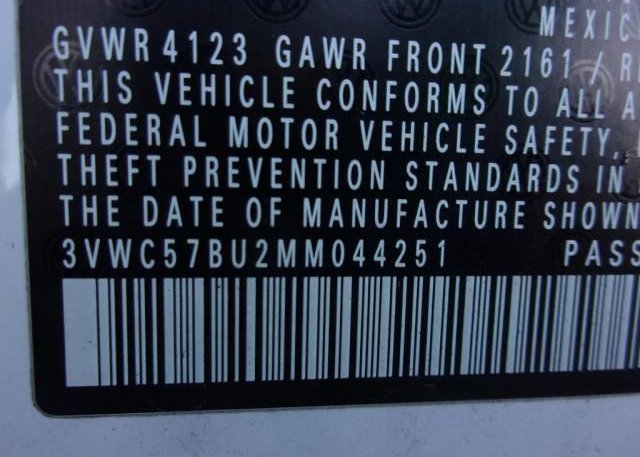 2021 VOLKSWAGEN JETTA(VIN: 3VWC57BU2MM044251