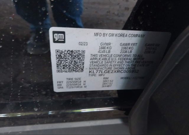 2024 CHEVROLET TRAX(VIN: KL77LGE2XRC005952
