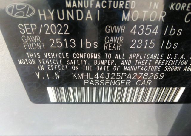 2023 HYUNDAI SONATA(VIN: KMHL44J25PA278269