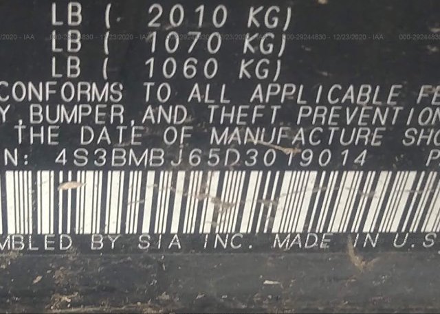 4S3BMBJ65D3019014 2013 SUBARU LEGACY