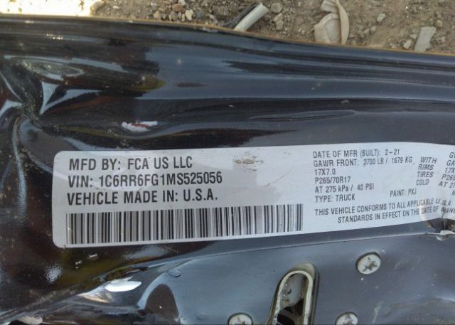 2021 RAM 1500 CLASSIC(VIN: 1C6RR6FG1MS525056