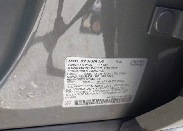2023 AUDI SQ5(VIN: WA1B4AFY5P2055794