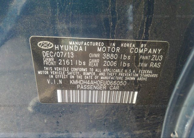 KMHDH4AH0EU066050 2014 HYUNDAI ELANTRA