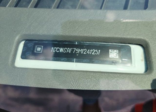 2021 CHEVROLET EXPRESS CARGO VAN(VIN: 1GCWGAF75M1241231
